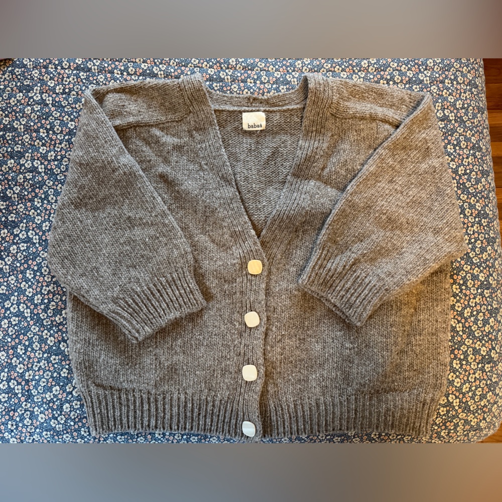 Babaa Cardigan Sweater no51 in dark mist